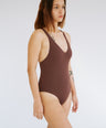 V-neck Openback Maillot
