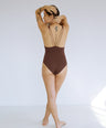 V-neck Openback Maillot
